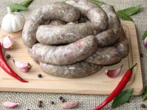 Biała kiełbasa surowa wieprzowa swojska Roztocze